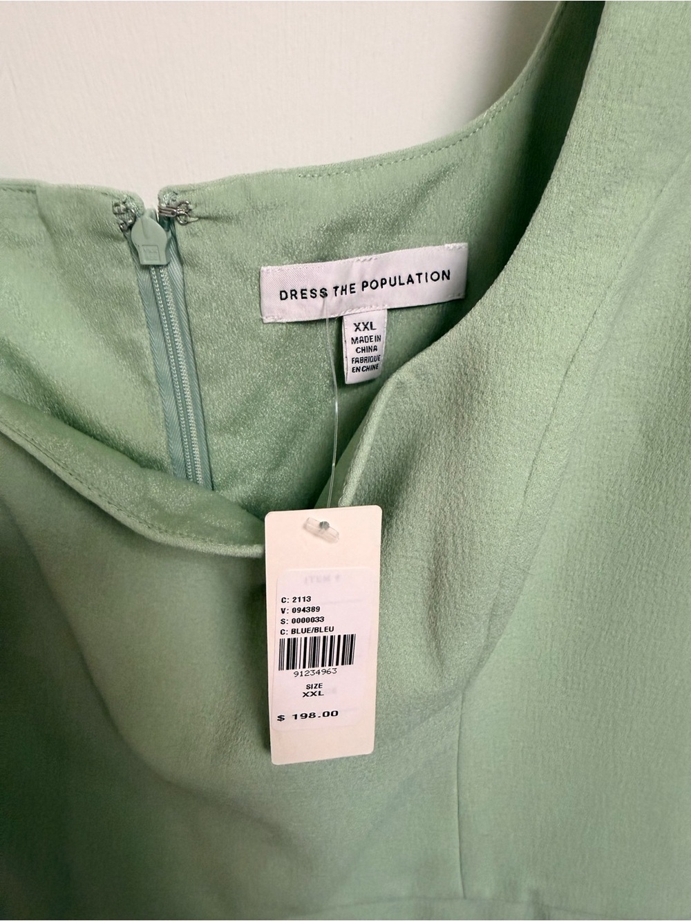 Dress the Population Strapless Mint Green Bridesmaid Dress
